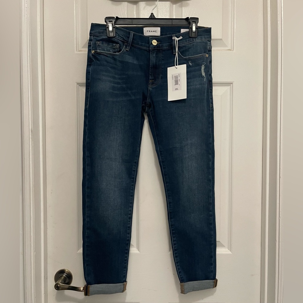 FRAME Le Garçon Straight Fit Jeans - Azure - Sz 27 - NWT